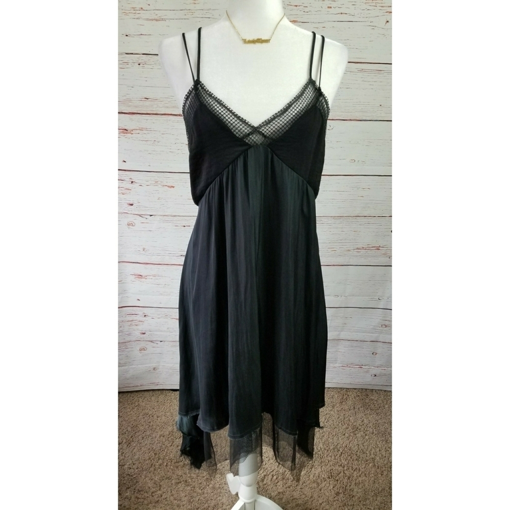 ZARA // edgy layered mesh silky dress - Picture 2 of 15